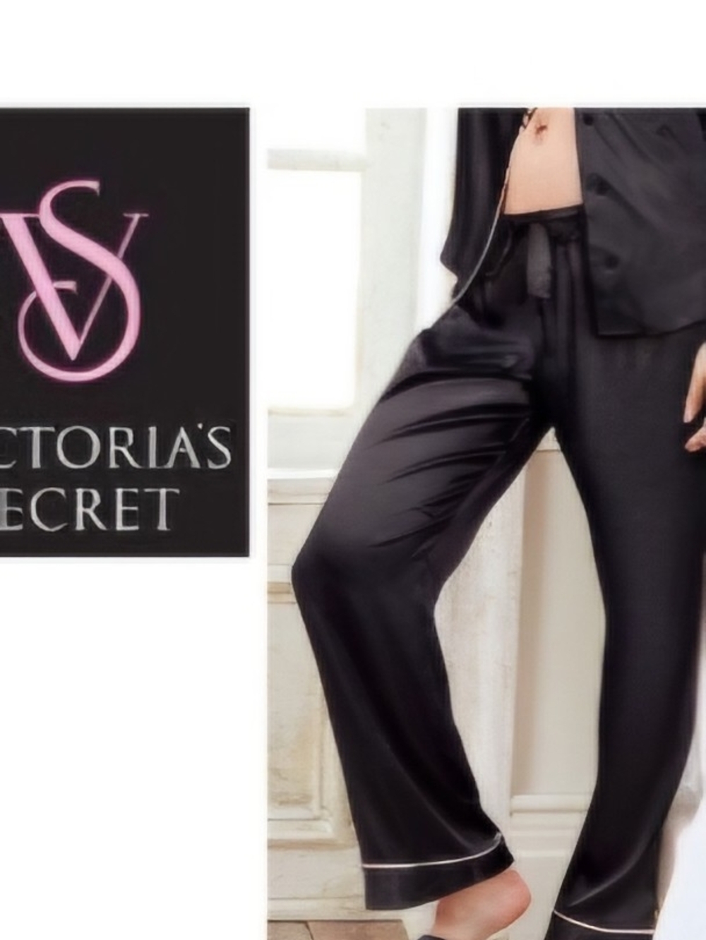 Victoria's Secret Signature Satin Long Pajama Pants